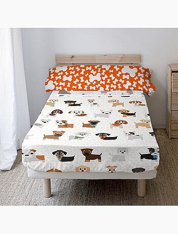 Conjunto de lençóis 2 peças Dogs "Happyfriday
