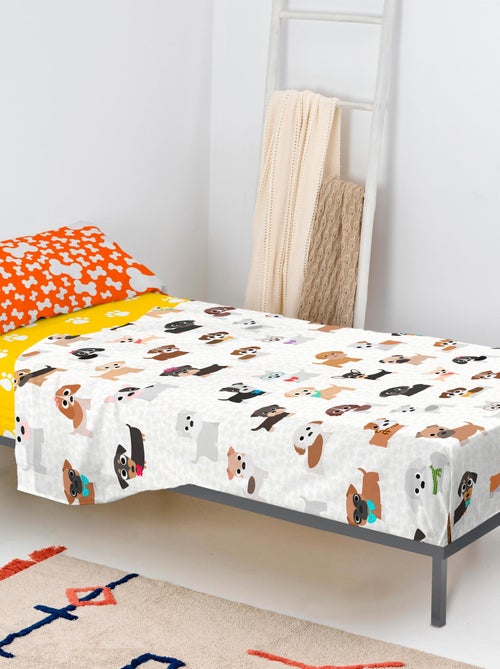 Conjunto de lençóis 2 peças Dogs "Happyfriday" - Kiabi Conjunto de lençóis 2 peças Dogs "Happyfriday" - Kiabi