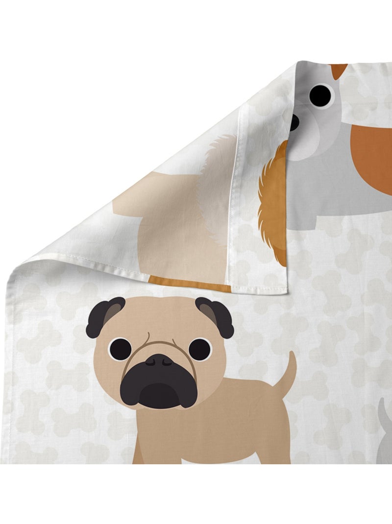 Conjunto de lençóis 2 peças Dogs "Happyfriday" Multicolorido - Kiabi