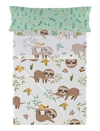 Conjunto de lençóis 2 peças Happy sloth "Happyfriday