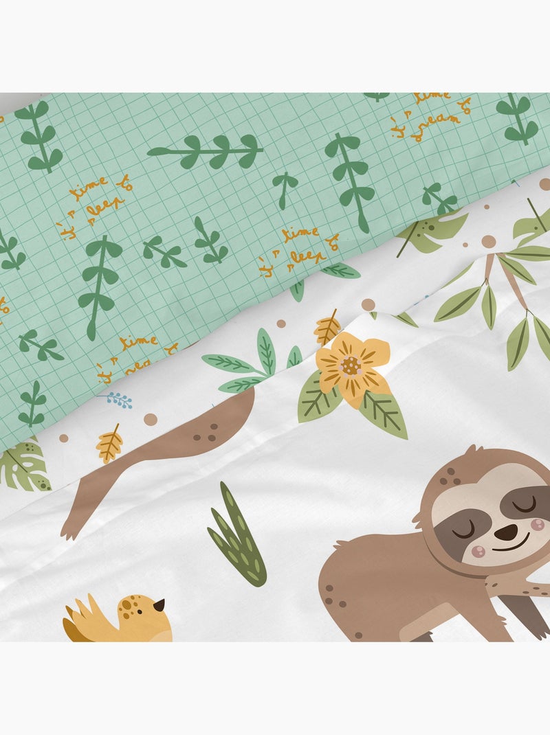 Conjunto de lençóis 2 peças Happy sloth "Happyfriday" Multicolorido - Kiabi