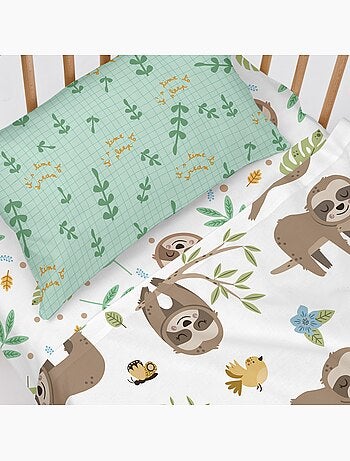 Conjunto de lençóis 2 peças Happy sloth "Happyfriday