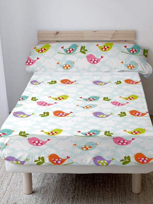 Conjunto de lençóis 2 peças Little birds "Happyfriday" - Kiabi Conjunto de lençóis 2 peças Little birds "Happyfriday" - Kiabi