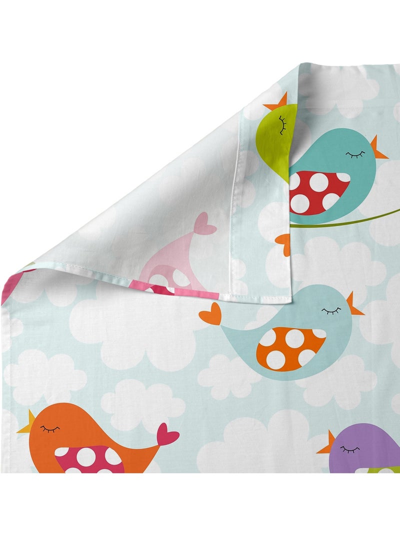 Conjunto de lençóis 2 peças Little birds "Happyfriday" Multicolorido - Kiabi