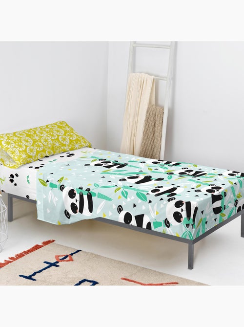 Conjunto de lençóis 2 peças Panda garden blue "Happyfriday" - Kiabi Conjunto de lençóis 2 peças Panda garden blue "Happyfriday" - Kiabi