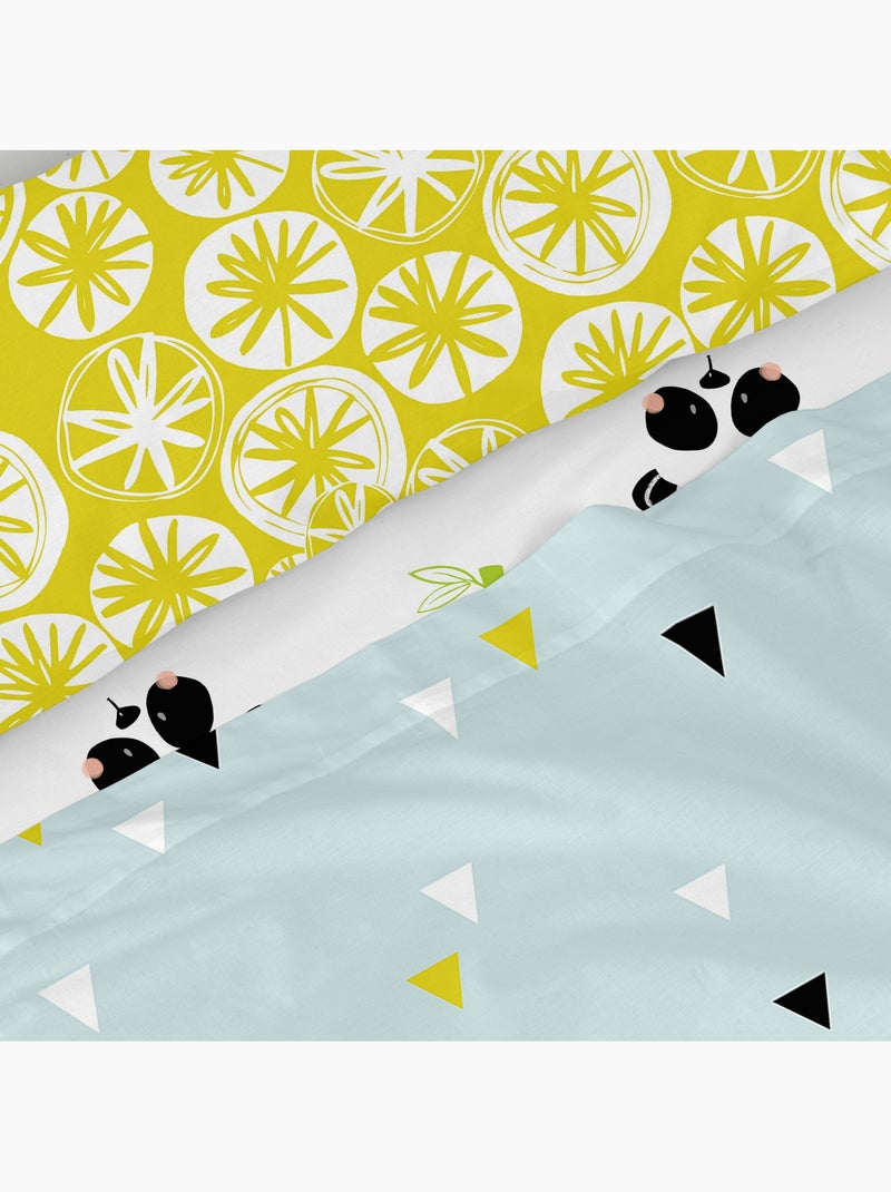 Conjunto de lençóis 2 peças Panda garden blue "Happyfriday" Azul - Kiabi