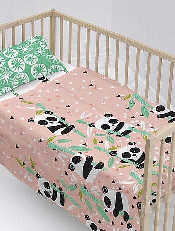 Conjunto de lençóis 2 peças Panda garden "Happyfriday