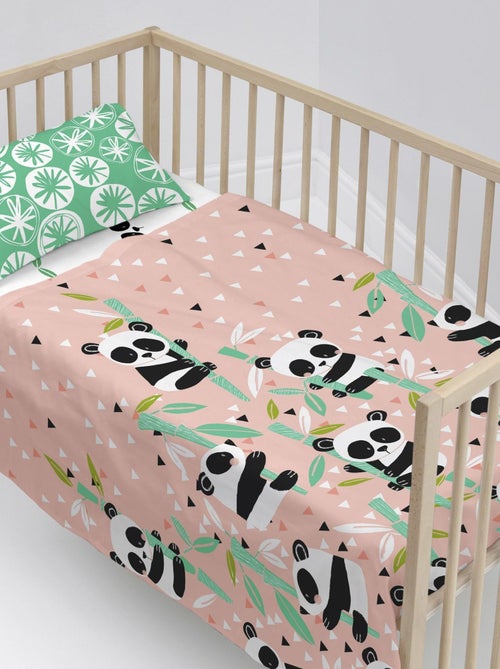 Conjunto de lençóis 2 peças Panda garden "Happyfriday" - Kiabi Conjunto de lençóis 2 peças Panda garden "Happyfriday" - Kiabi