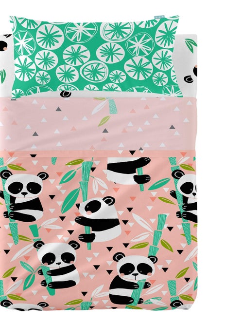 Conjunto de lençóis 2 peças Panda garden "Happyfriday" - Kiabi Conjunto de lençóis 2 peças Panda garden "Happyfriday" - Kiabi