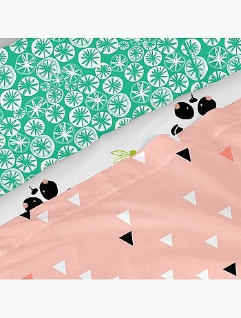 Conjunto de lençóis 2 peças Panda garden "Happyfriday