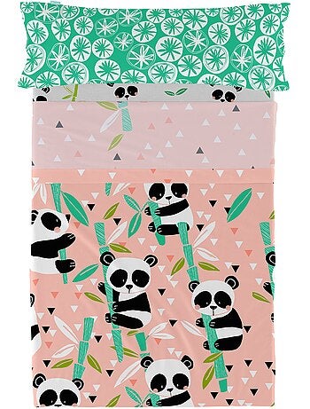 Conjunto de lençóis 2 peças Panda garden "Happyfriday