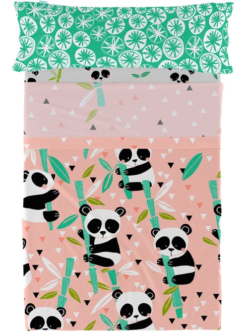 Conjunto de lençóis 2 peças Panda garden "Happyfriday" - Kiabi Conjunto de lençóis 2 peças Panda garden "Happyfriday" - Kiabi