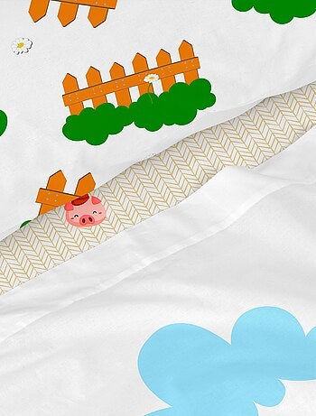 Conjunto de lençóis 2 peças Piggys "Happyfriday