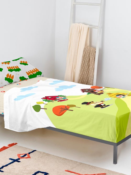Conjunto de lençóis 2 peças Piggys "Happyfriday" - Kiabi Conjunto de lençóis 2 peças Piggys "Happyfriday" - Kiabi