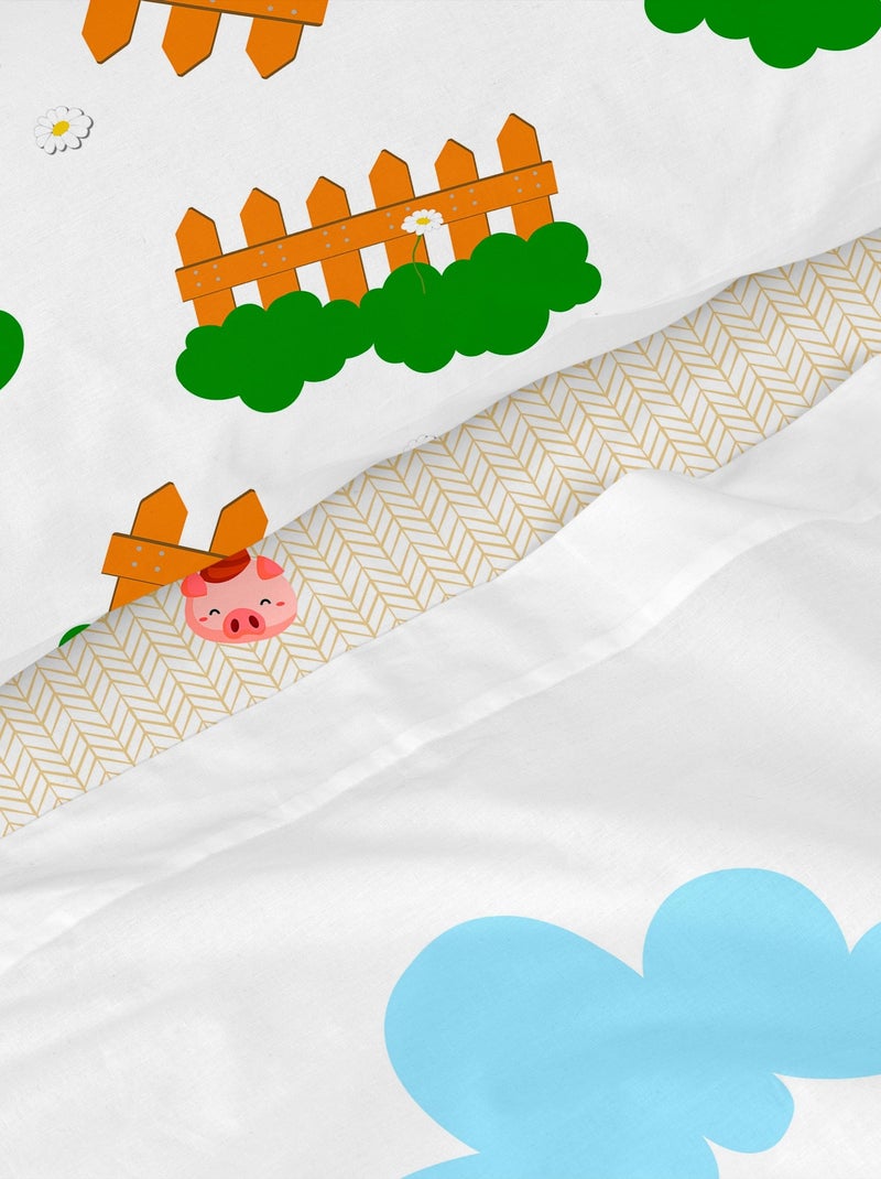 Conjunto de lençóis 2 peças Piggys "Happyfriday" Multicolorido - Kiabi