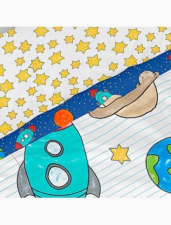 Conjunto de lençóis 2 peças Space rocket "Happyfriday