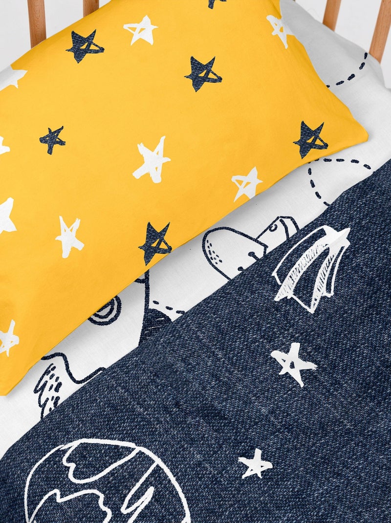 Conjunto de lençóis 2 peças Starspace "Happyfriday" Multicolorido - Kiabi
