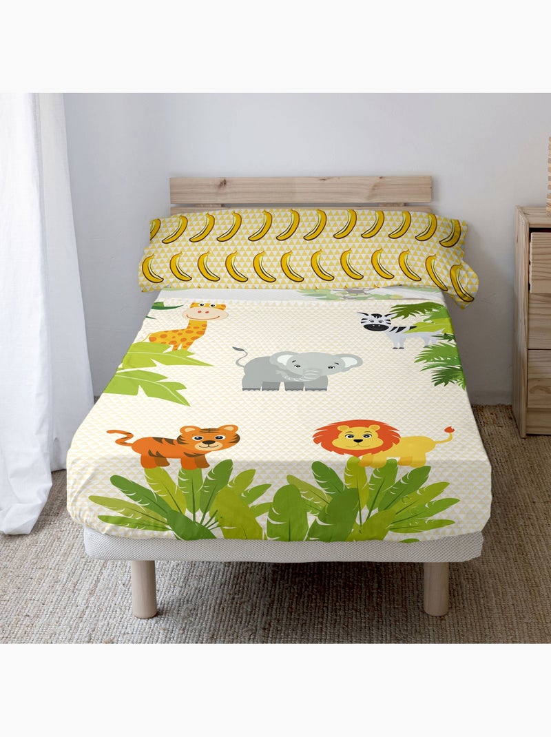 Conjunto de lençóis 2 peças Wild "Happyfriday" Multicolorido - Kiabi