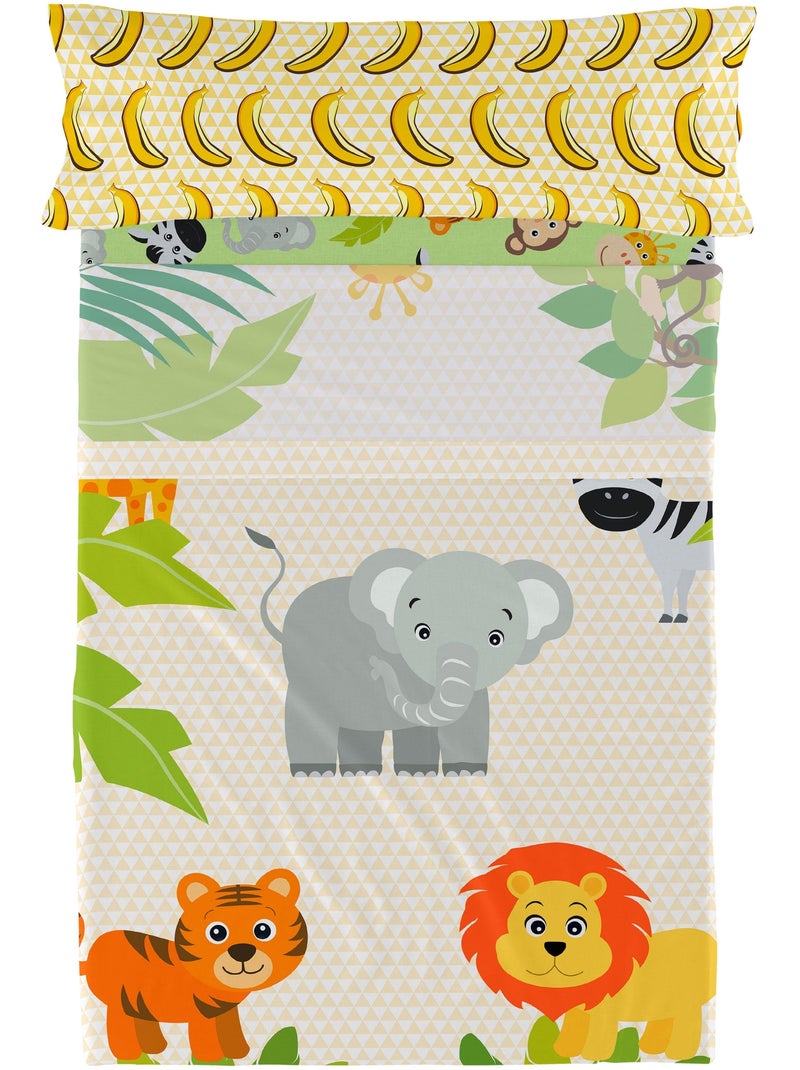 Conjunto de lençóis 2 peças Wild "Happyfriday" Multicolorido - Kiabi