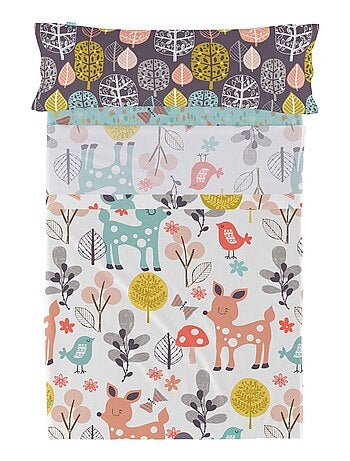 Conjunto de lençóis 2 peças Woodland "Happyfriday