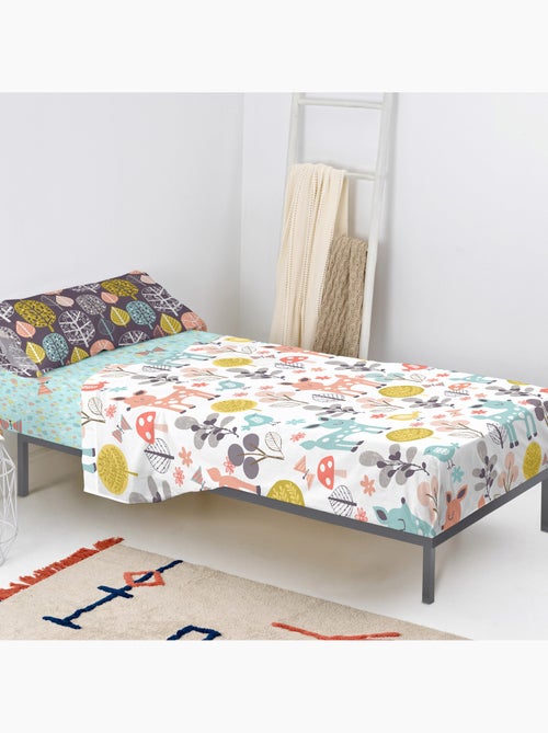 Conjunto de lençóis 2 peças Woodland "Happyfriday" - Kiabi Conjunto de lençóis 2 peças Woodland "Happyfriday" - Kiabi