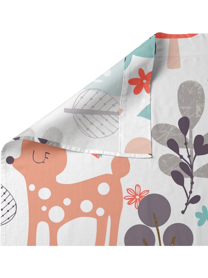 Conjunto de lençóis 2 peças Woodland "Happyfriday" Multicolorido - Kiabi