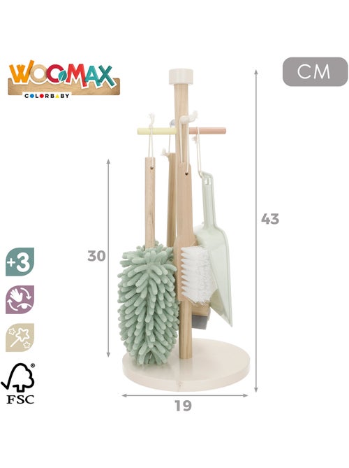 Conjunto de limpeza de madeira de 5 peças WOOMAX - Kiabi Conjunto de limpeza de madeira de 5 peças WOOMAX - Kiabi
