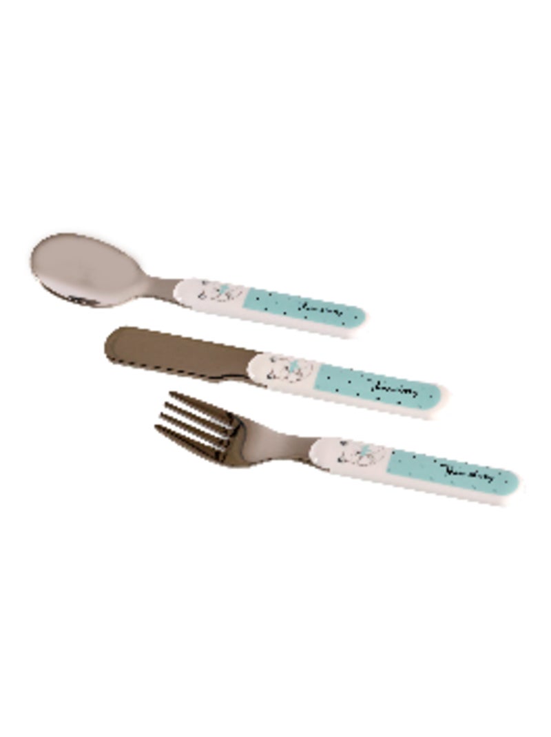 Conjunto de loiça bebé em melamina thermobaby a minha primeira loiça Branco Azul - Kiabi