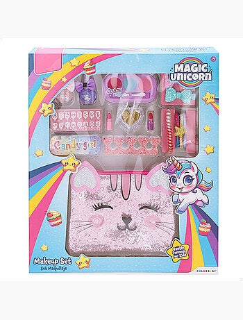 Conjunto de maquiagem com acessórios e nécessaire colorbaby