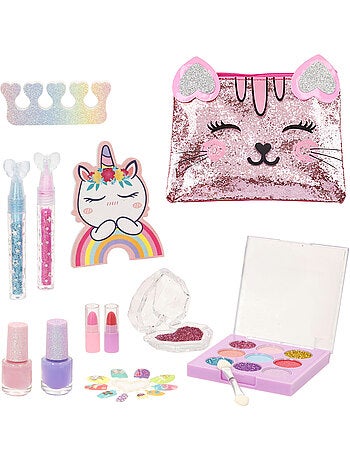 Conjunto de maquiagem com acessórios e nécessaire colorbaby