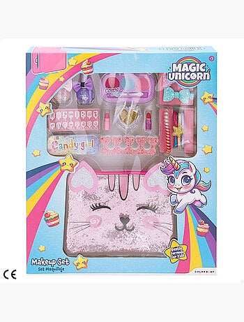 Conjunto de maquiagem com acessórios e nécessaire colorbaby