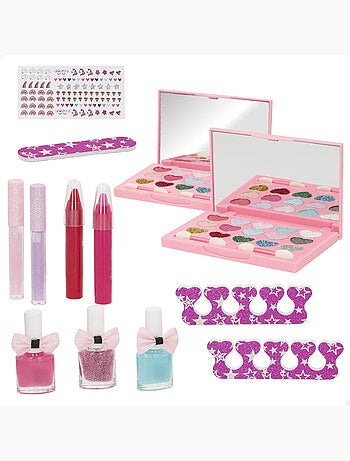 Conjunto de maquiagem infantil pequena princesa com acessórios colorbaby