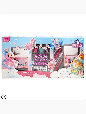 Conjunto de maquiagem infantil pequena princesa com acessórios colorbaby