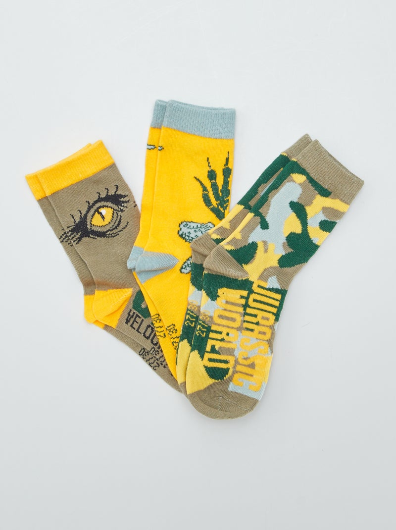Conjunto de meias 'Mundo Jurássico' VERDE - Kiabi