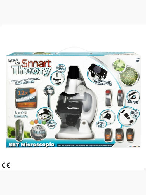 Conjunto de microscópio de brinquedo com luz led e suporte para telemóvel smart theory - Kiabi Conjunto de microscópio de brinquedo com luz led e suporte para telemóvel smart theory - Kiabi