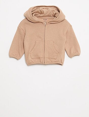 Conjunto de moletom com capuz e zíper + calça - 2 peças