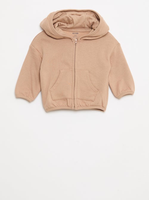 Conjunto de moletom com capuz e zíper + calça - 2 peças - Kiabi