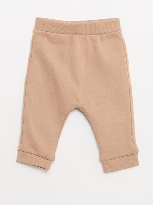 Conjunto de moletom com capuz e zíper + calça - 2 peças - Kiabi