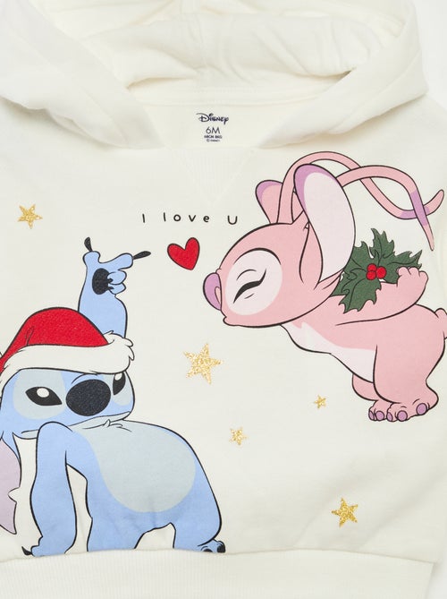 Conjunto de moletom com capuz + legging 'Disney' 'Stitch' em algodão - Kiabi