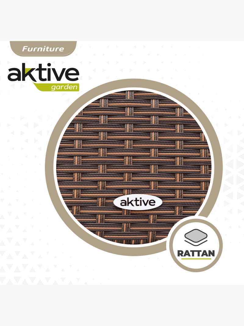 Conjunto de móveis de pátio com cadeiras de vime e mesa aktive Marrom/ Marrom - Kiabi