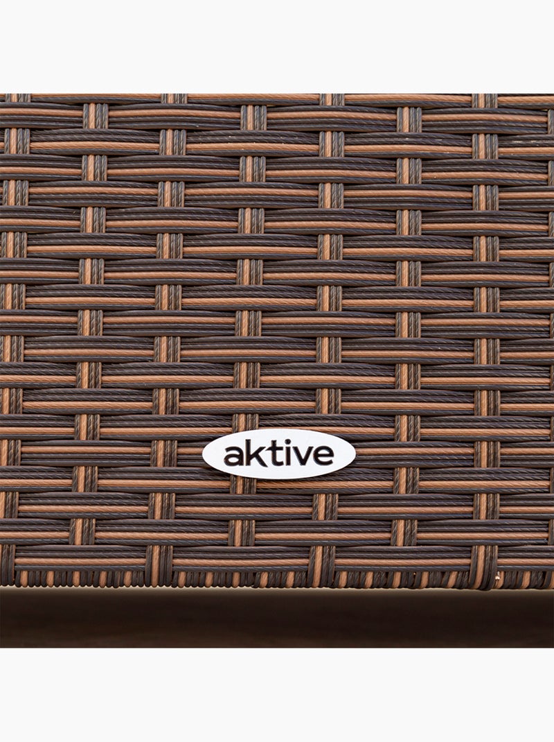 Conjunto de móveis de pátio com poltronas de vime e mesa aktive Marrom/ Marrom - Kiabi