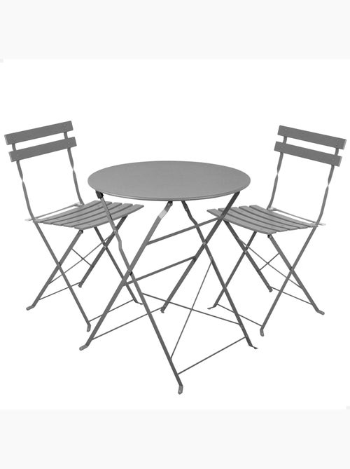 Conjunto de móveis para pátio 60x70 cm cinza - Kiabi Conjunto de móveis para pátio 60x70 cm cinza - Kiabi