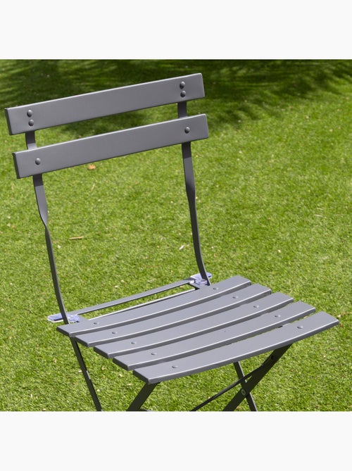 Conjunto de móveis para pátio 60x70 cm cinza - Kiabi Conjunto de móveis para pátio 60x70 cm cinza - Kiabi