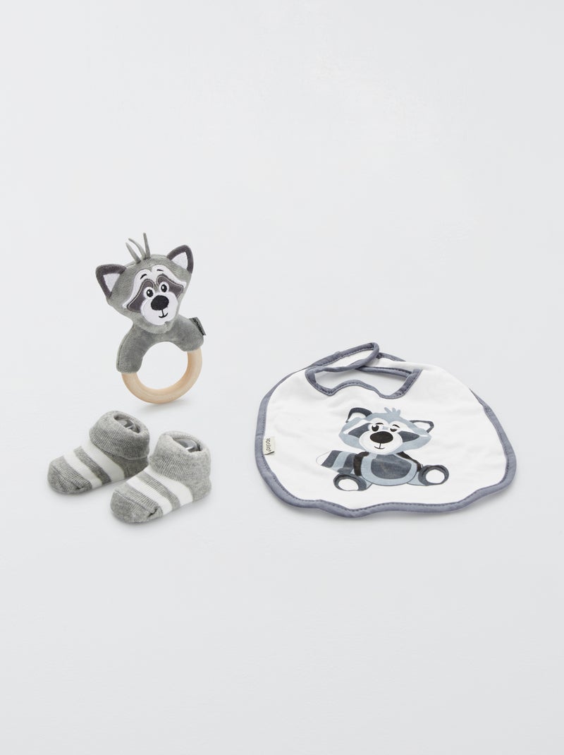 Conjunto de nascimento de 3 peças Cinza - Kiabi