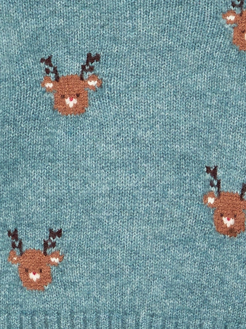 Conjunto de Natal camisola + leggings - 2 peças Azul - Kiabi