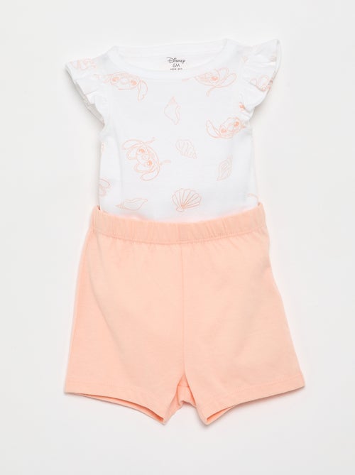 Conjunto de noite 'Disney' - body com folho + calções - Kiabi