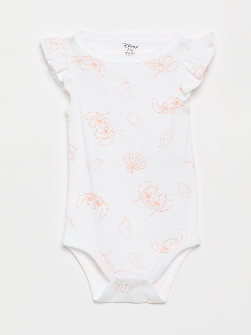 Conjunto de noite 'Disney' - body com folho + calções Branco - Kiabi