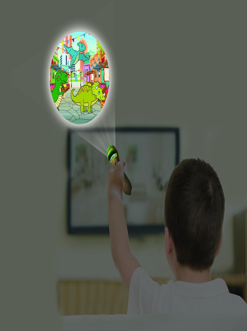 Conjunto de oferta de lanterna com projetor de dinossauro Multicolorido - Kiabi