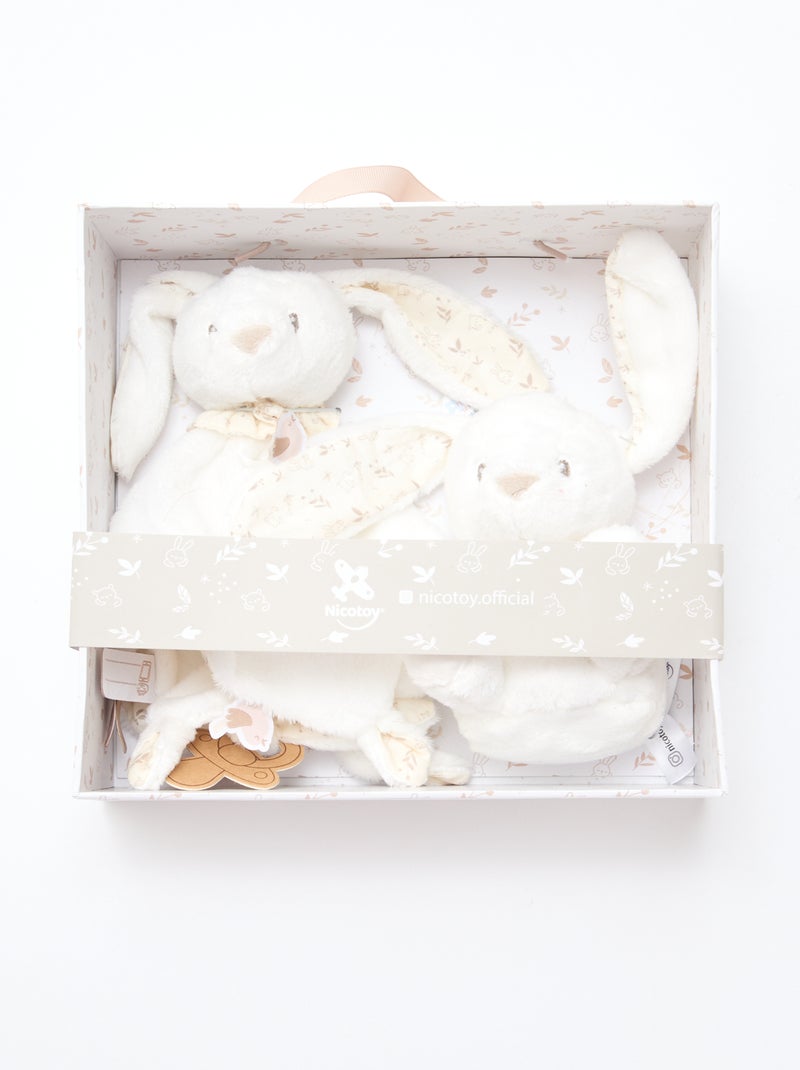 Conjunto de peluche coelho Branco - Kiabi
