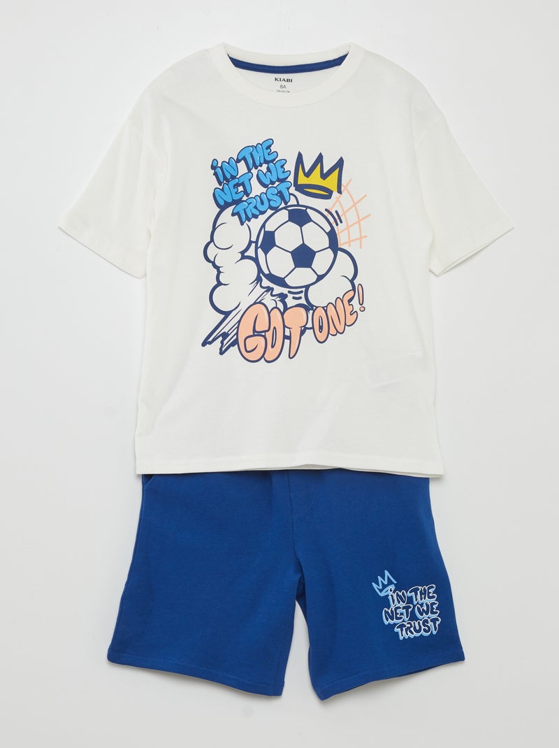 Conjunto de pijama  - 2 peças BRANCO - Kiabi